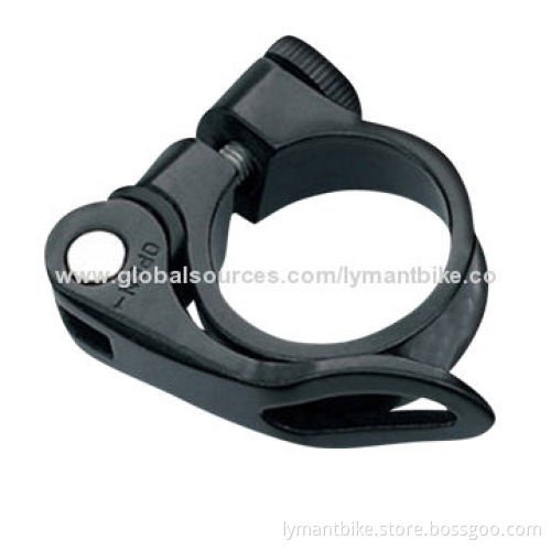 Bicycle Extruded Seat Post Clamp with Quick Release, Made of Aluminum Alloy or Carbon Fiber